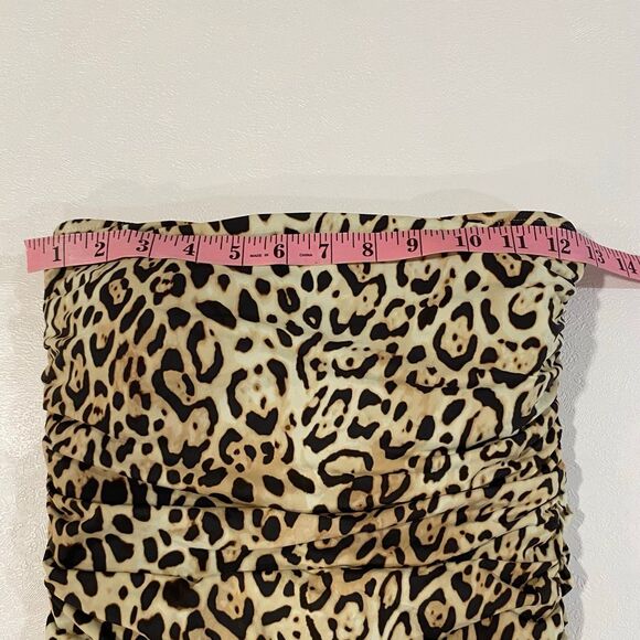 Victoria’s Secret Leopard Print Strapless Ruched Dress Top Women’s Small – Bodyc - Picture 9 of 9
